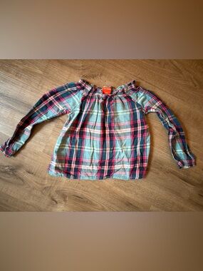 🌺10/$20 Joe Fresh Girls Plaid Long-Sleeve Top